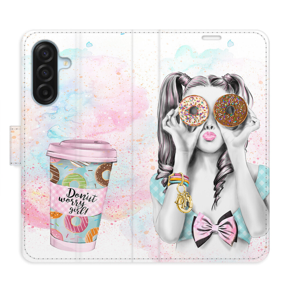 Flipové puzdro iSaprio - Donut Worry Girl - Samsung Galaxy A17 / A17 5G