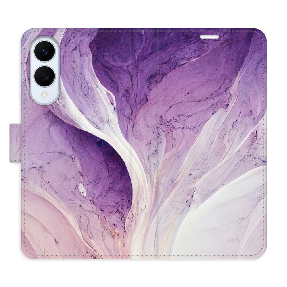 Flipové puzdro iSaprio - Purple Paint - Samsung Galaxy S25 Edge