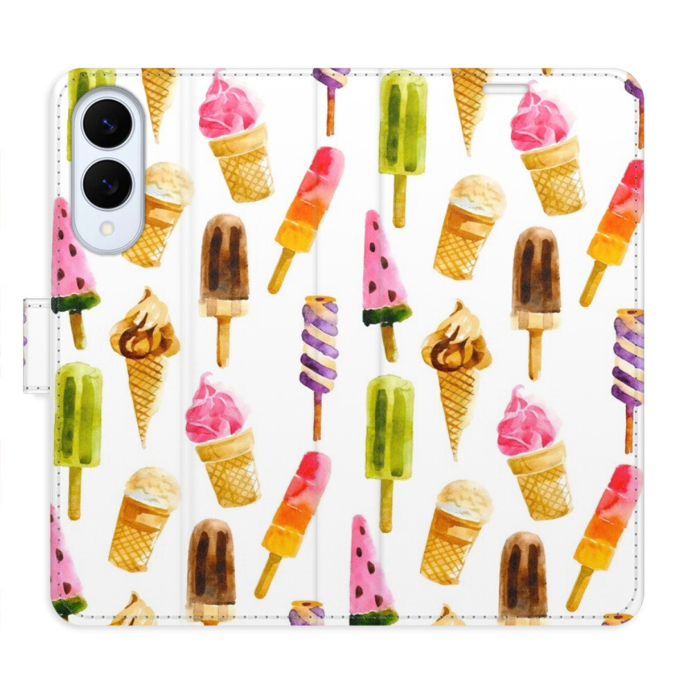 Flipové puzdro iSaprio - Ice Cream Pattern - Samsung Galaxy S25 Edge