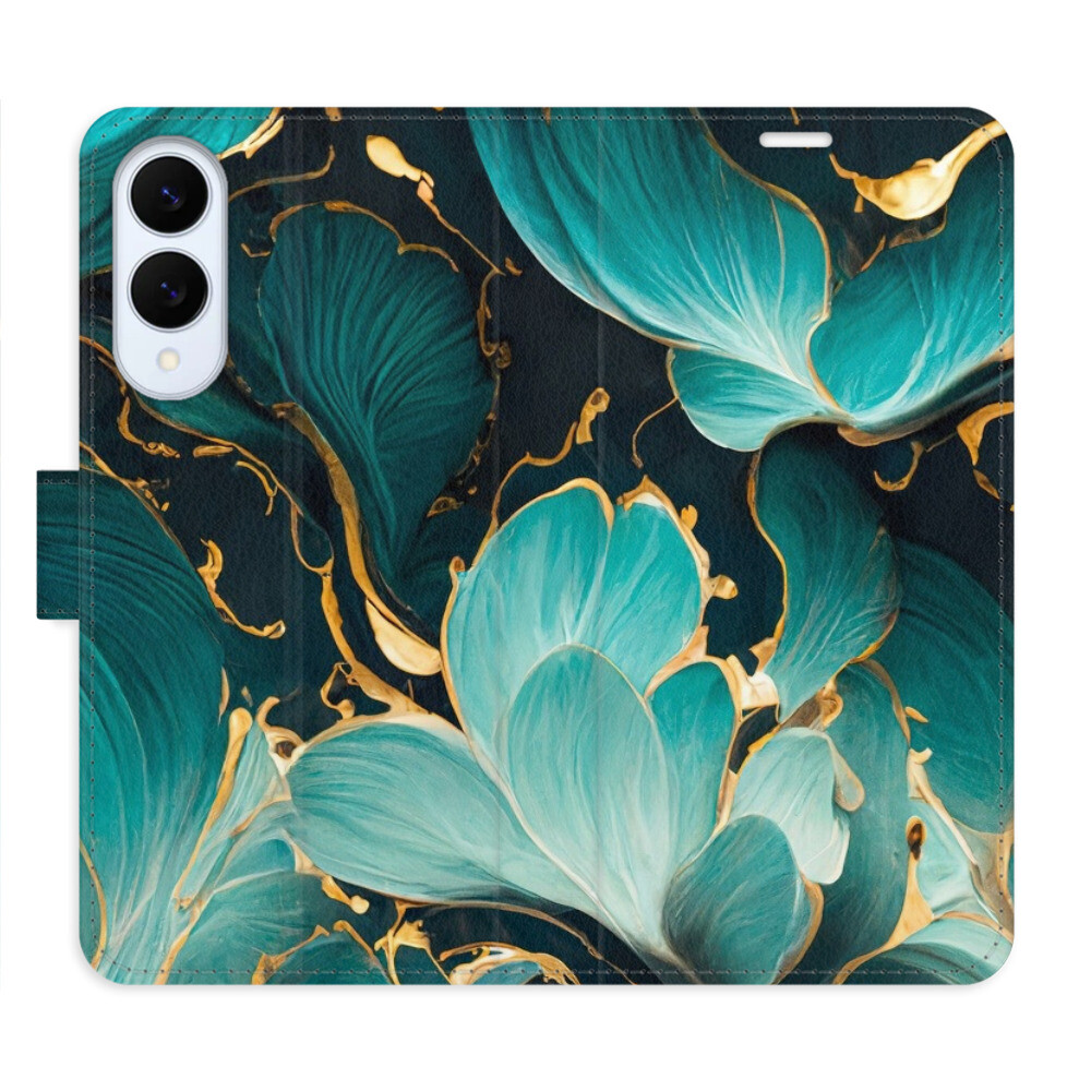 Flipové puzdro iSaprio - Blue Flowers 02 - Samsung Galaxy S25 Edge