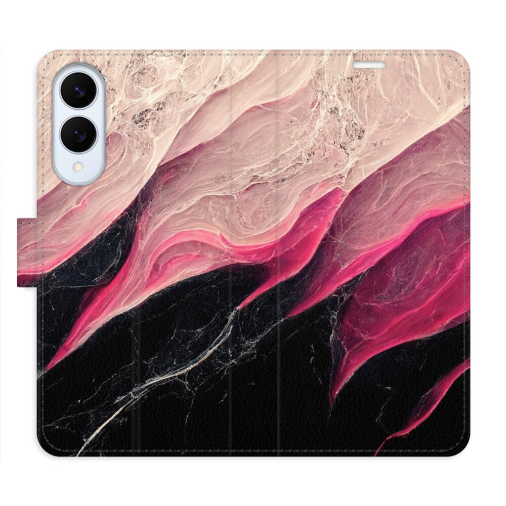 Flipové puzdro iSaprio - BlackPink Marble - Samsung Galaxy S25 Edge