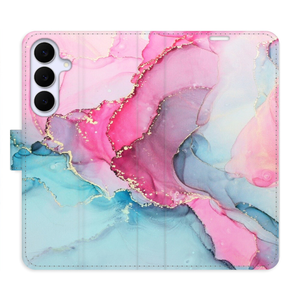 Flipové puzdro iSaprio - PinkBlue Marble - Samsung Galaxy S25 FE