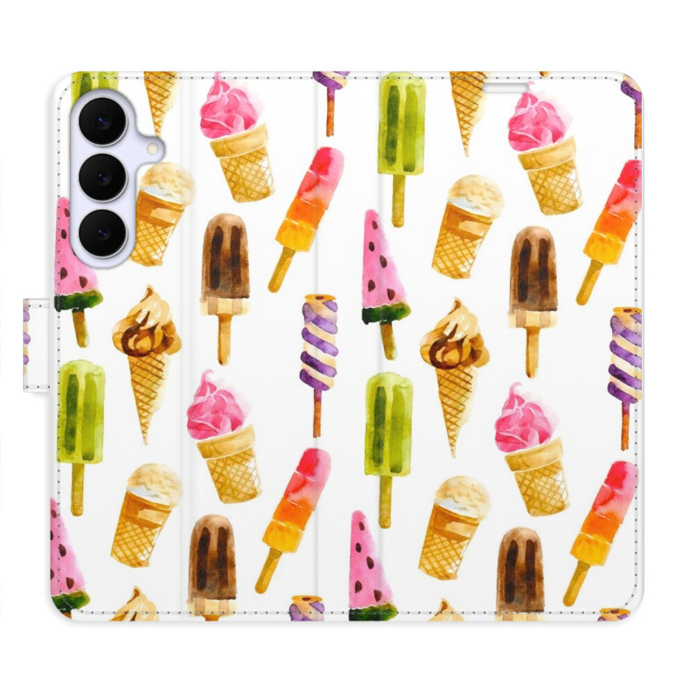 Flipové puzdro iSaprio - Ice Cream Pattern - Samsung Galaxy S25 FE