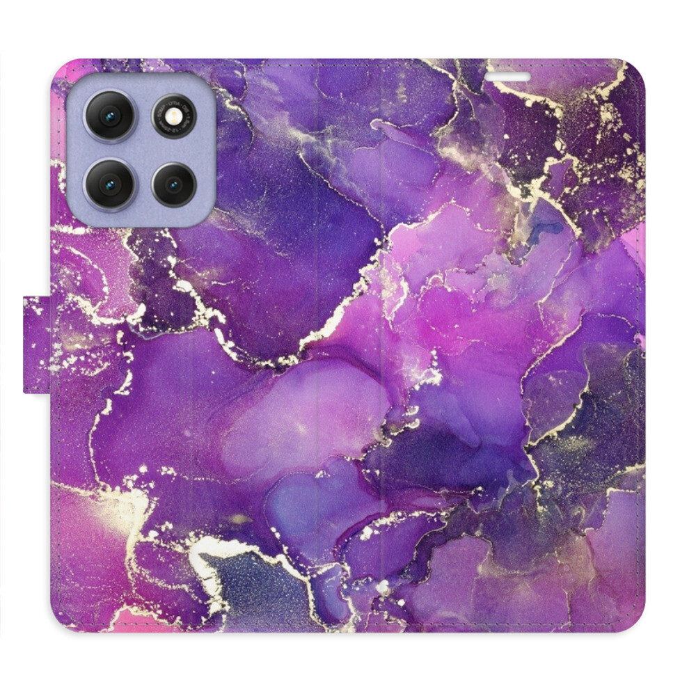 Flipové puzdro iSaprio - Purple Marble - Motorola Moto G86 5G