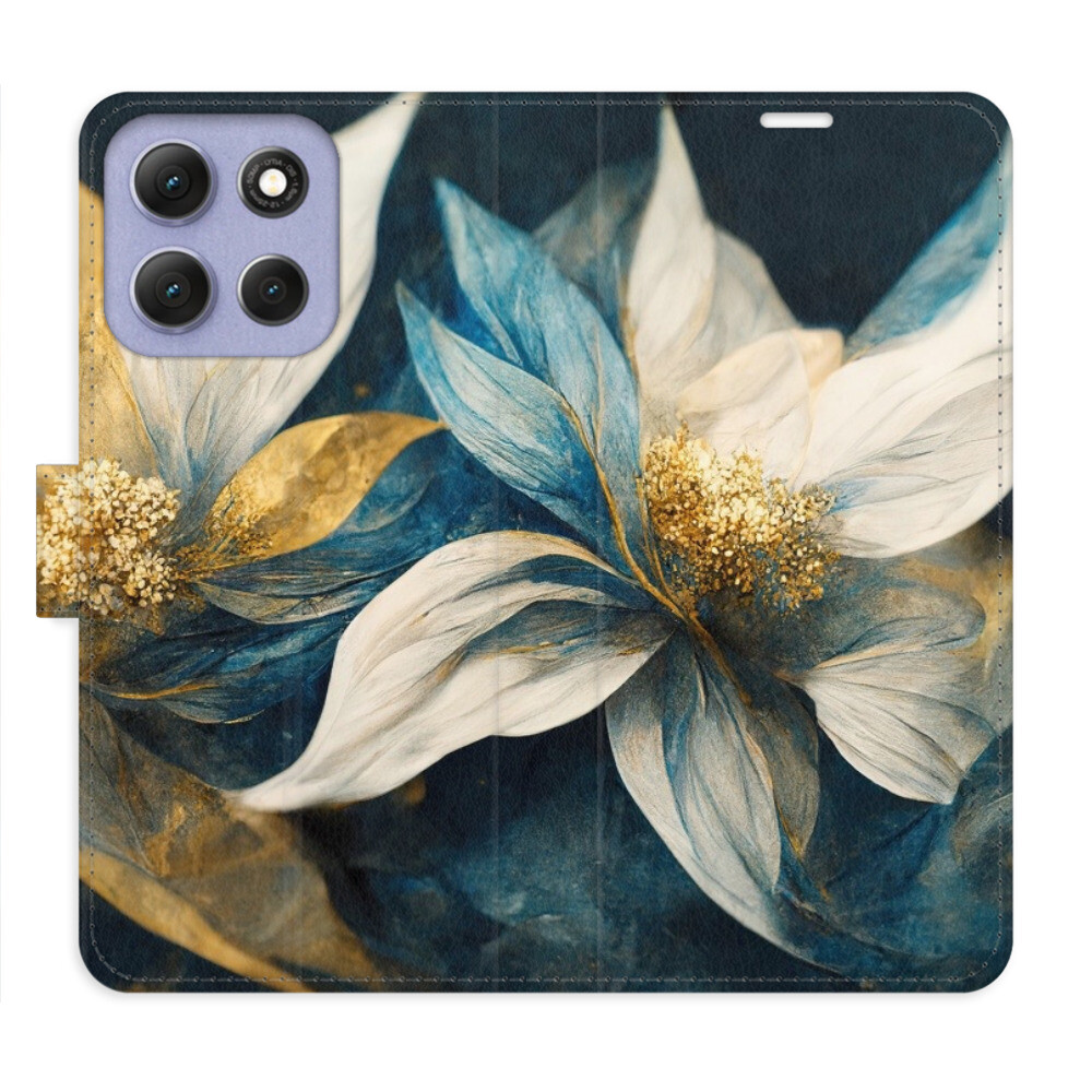 Flipové puzdro iSaprio - Gold Flowers - Motorola Moto G86 5G