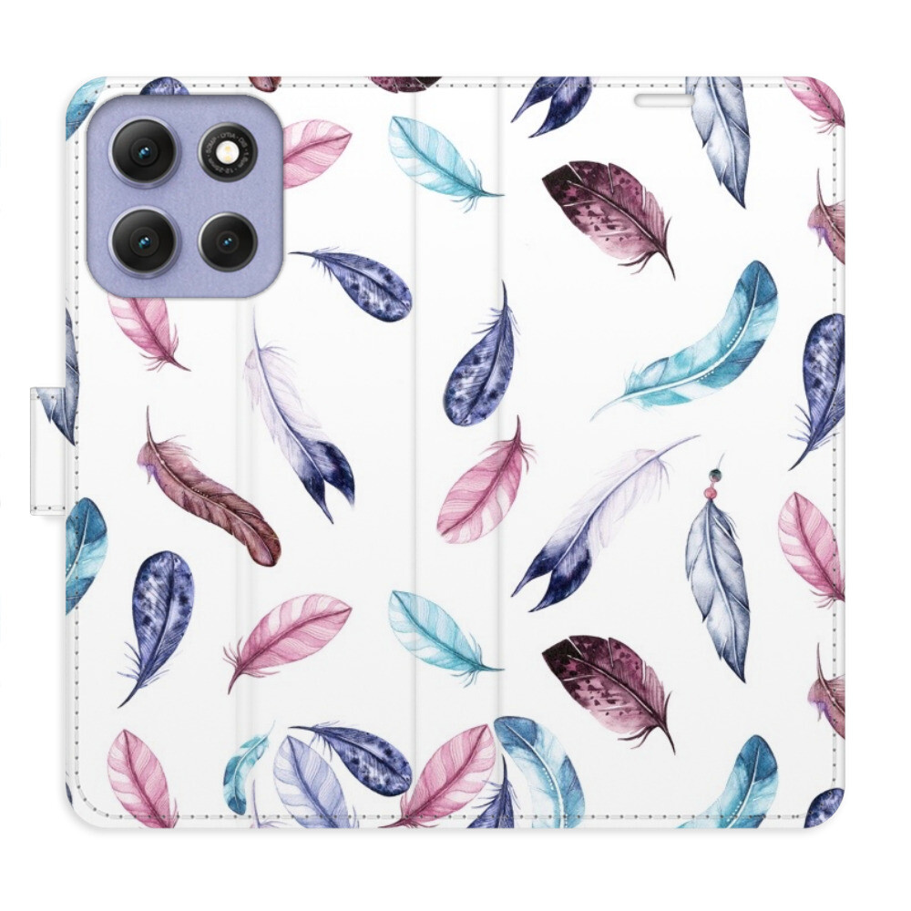 Flipové puzdro iSaprio - Colorful Feathers - Motorola Moto G86 5G