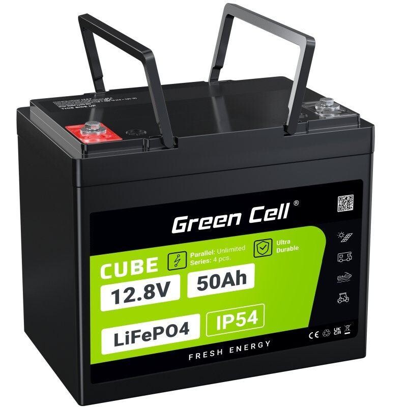 Green Cell CUBE LiFePO4 50Ah 12.8V 640Wh Lítium Iron Phosphate Battery pre Camper, Golf Cart, Wind Power Plant