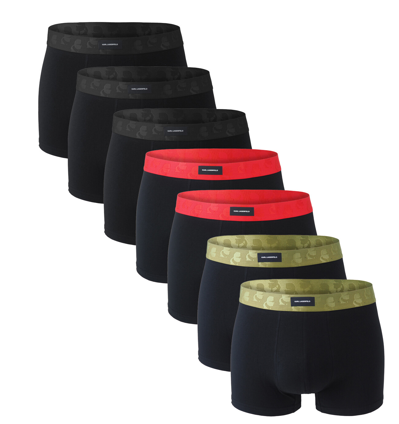 KARL LAGERFELD - boxerky 7PACK organic cotton cameo logo KARL LAGERFELD dark color combo - limitovaná edícia