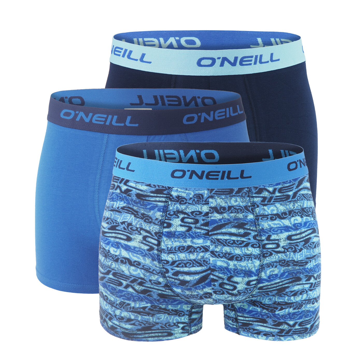 O'NEILL - boxerky 3PACK cotton stretch ocean melody & outer space tones