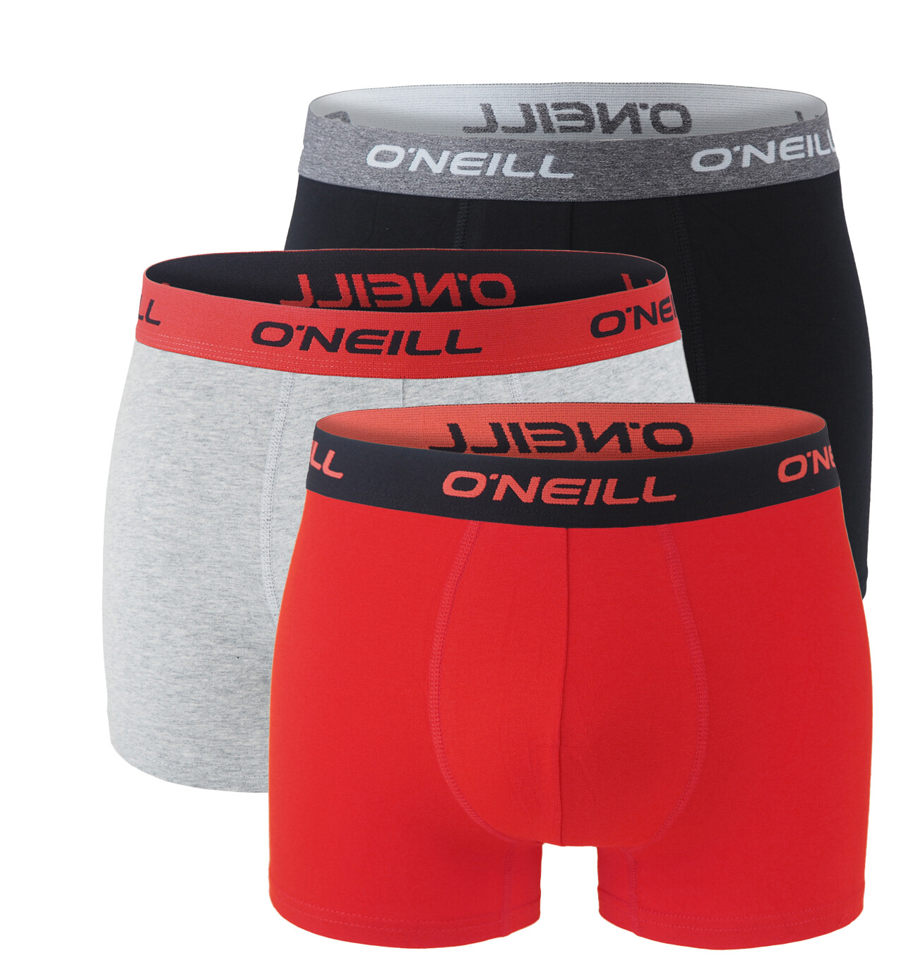 O'NEILL - boxerky 3PACK cotton stretch bittersweet & black tones