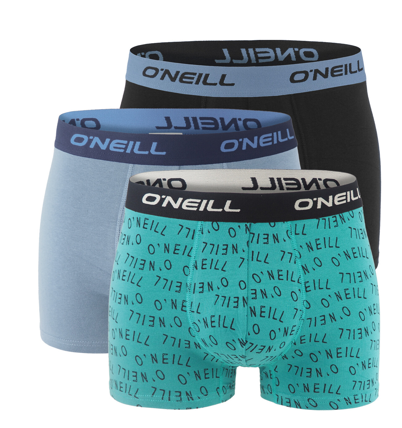 O'NEILL - boxerky 3PACK cotton stretch ocean wave & wild wind tones