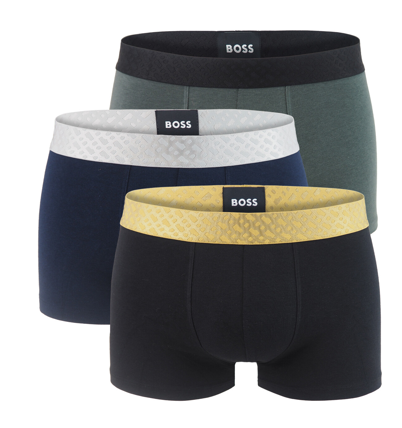 BOSS - boxerky 3PACK premium titan tones / tonal metallic waist v darčekovej krabičke