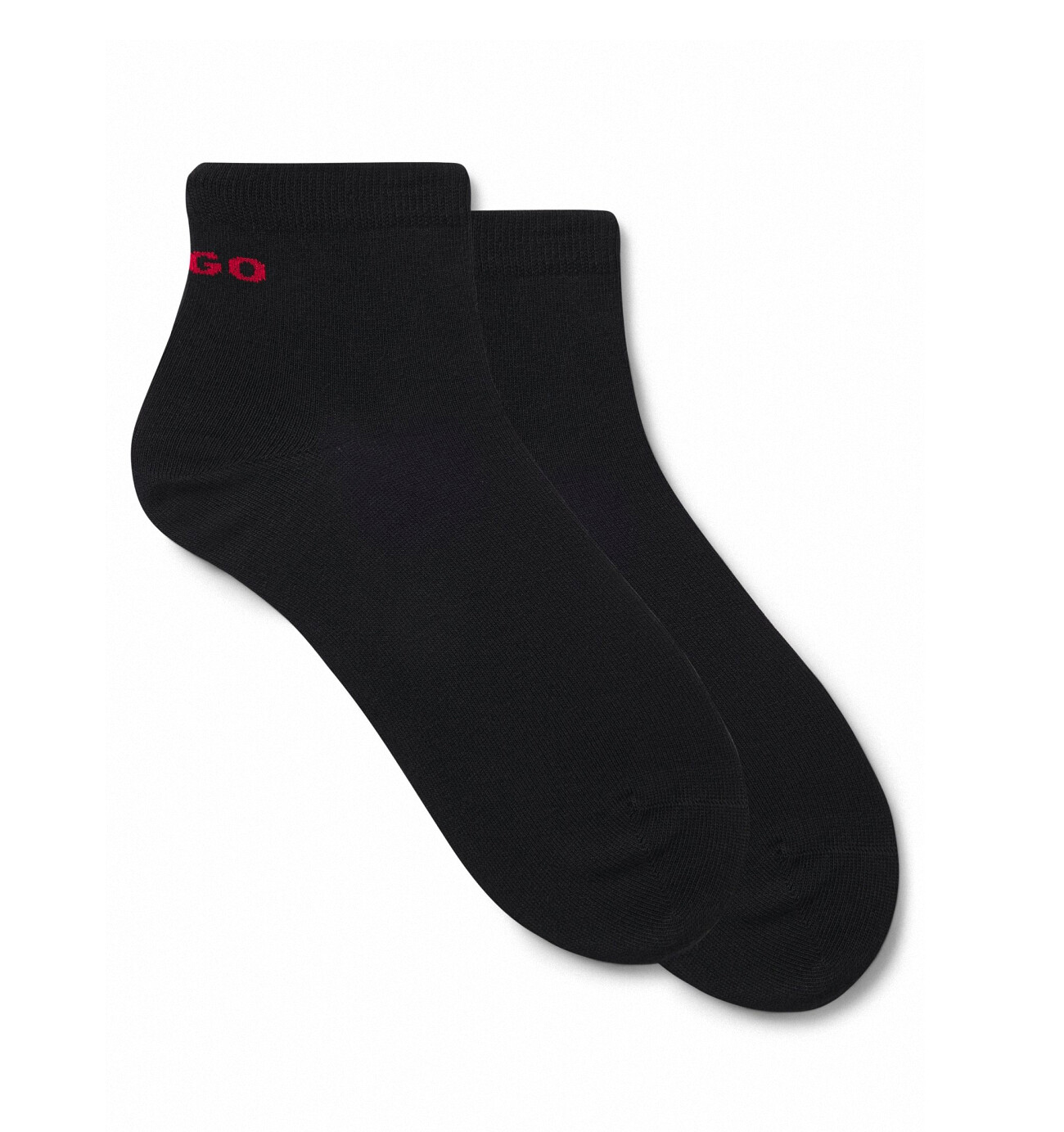 HUGO - ponožky 2PACK čierne členkové ponožky s logom HUGO - limitovaná edícia (HUGO BOSS)