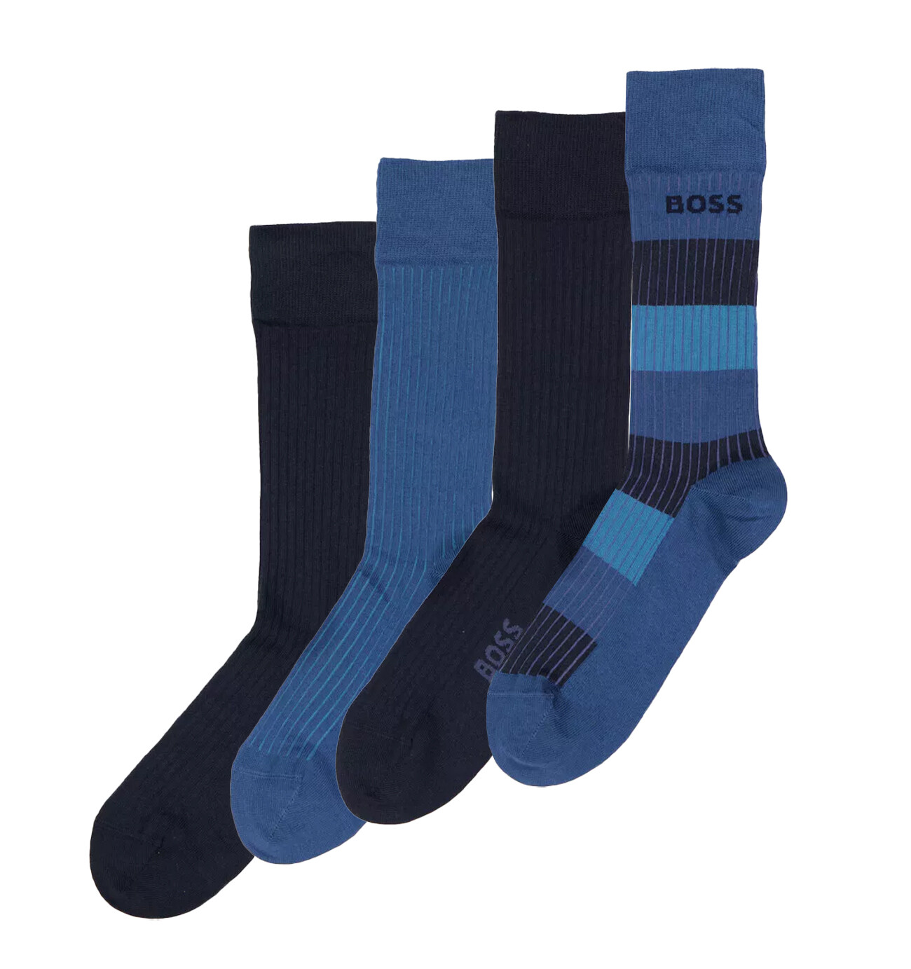 BOSS - ponožky 4PACK exclusive BOSS navy v darčekovom balení