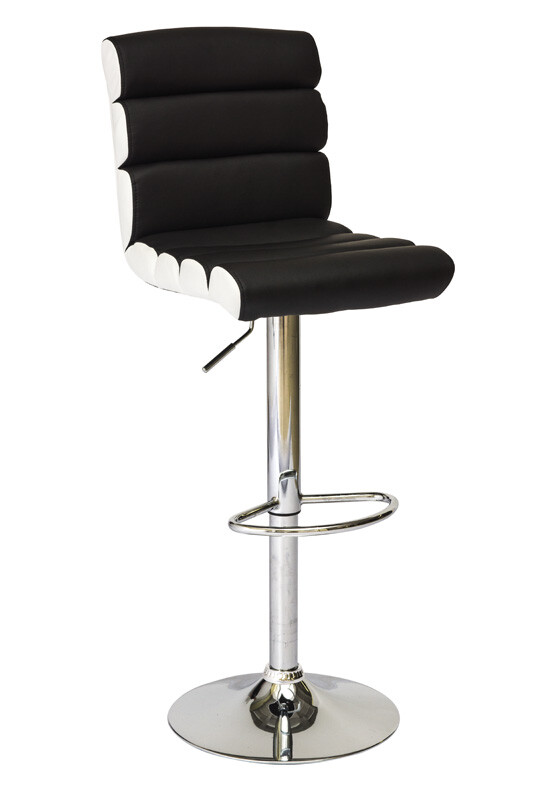 SIGNAL C-617 barová stolička čierna / biela / chrómová