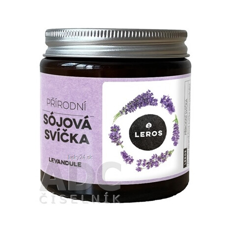 LEROS PRÍRODNÁ SÓJOVA SVIEČKA LEVANDUĽA vonná sviečka s vôňou levandule 120ml