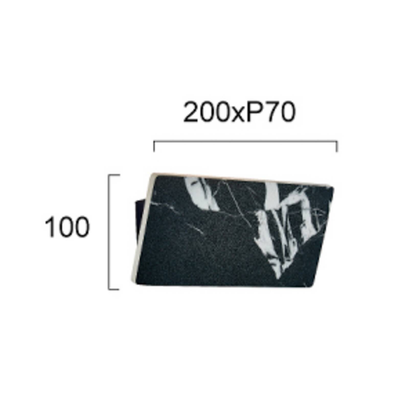 LED nástenné svetlo Selena, šírka 20 cm, čierna, umelý kameň