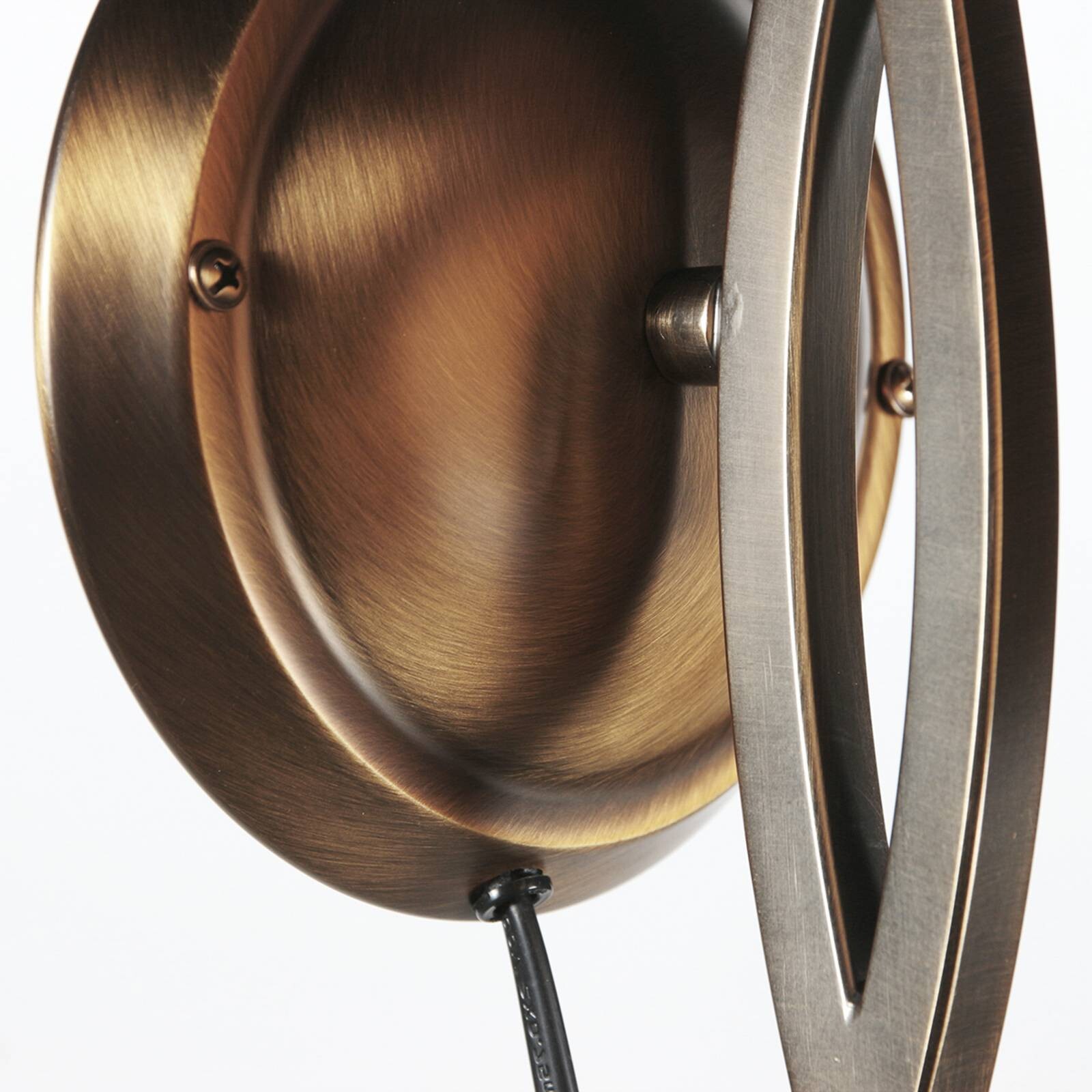 Nástenné svetlo Anthea, bronzová, krémová, kov, sklo, E27