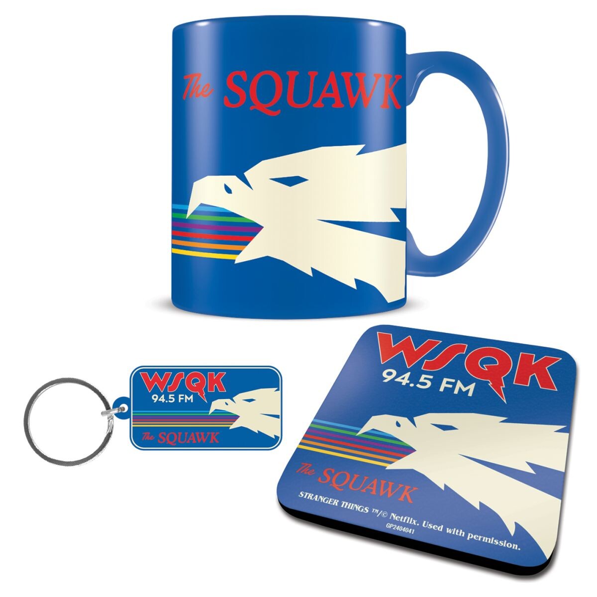 Stranger Things darčekový set (hrnček, podtáček a kľúčenka) - WSQK