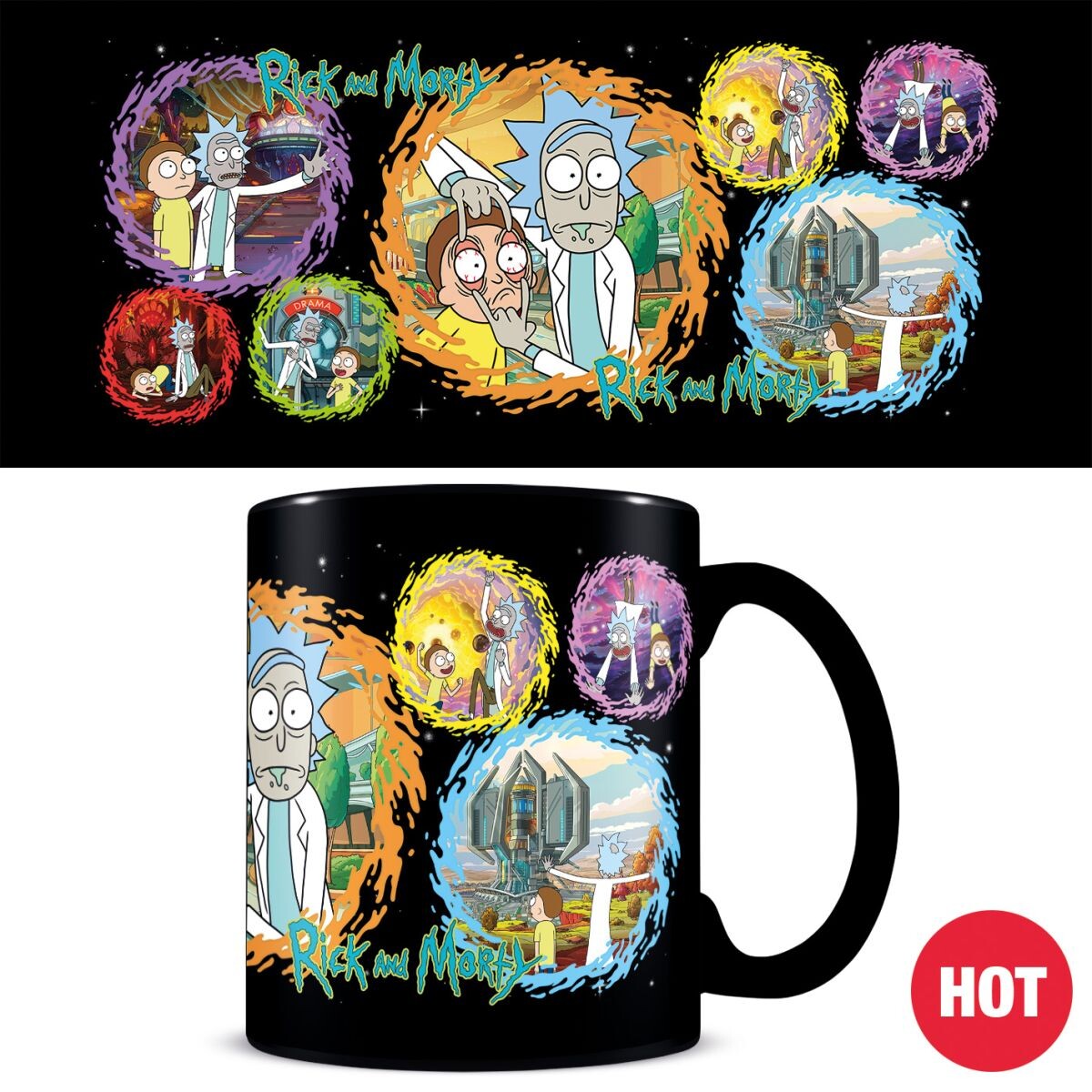 Pyramid International Rick a Morty meniaci hrnček, 325 ml