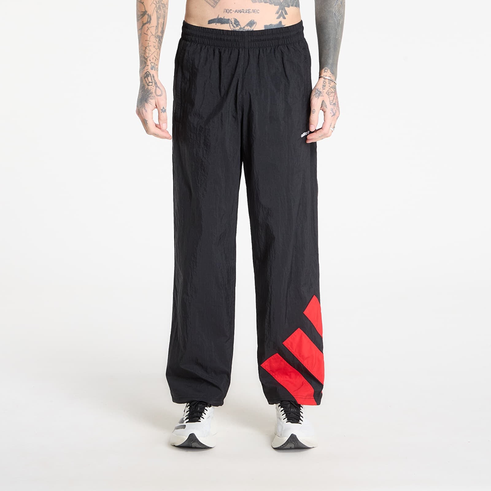 Kalhoty adidas Track Pant Black/ Better Scarlet XXL