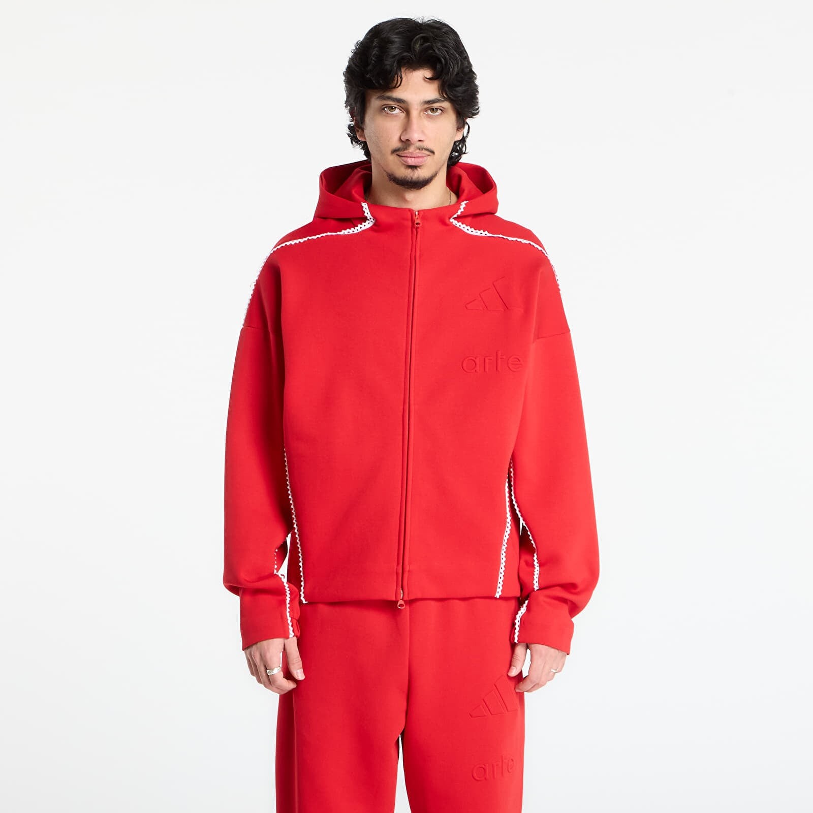 Mikina adidas x arte Z.N.E. Full-Zip Track Top Better Scarlet/ White XL