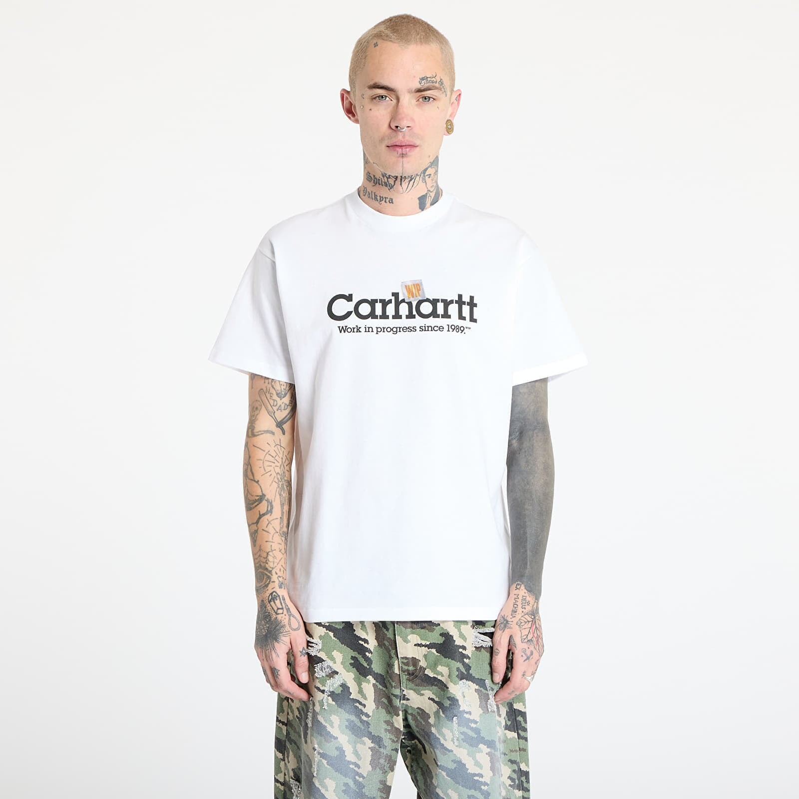 Tričko Carhartt WIP S/S Label Script T-Shirt UNISEX White S