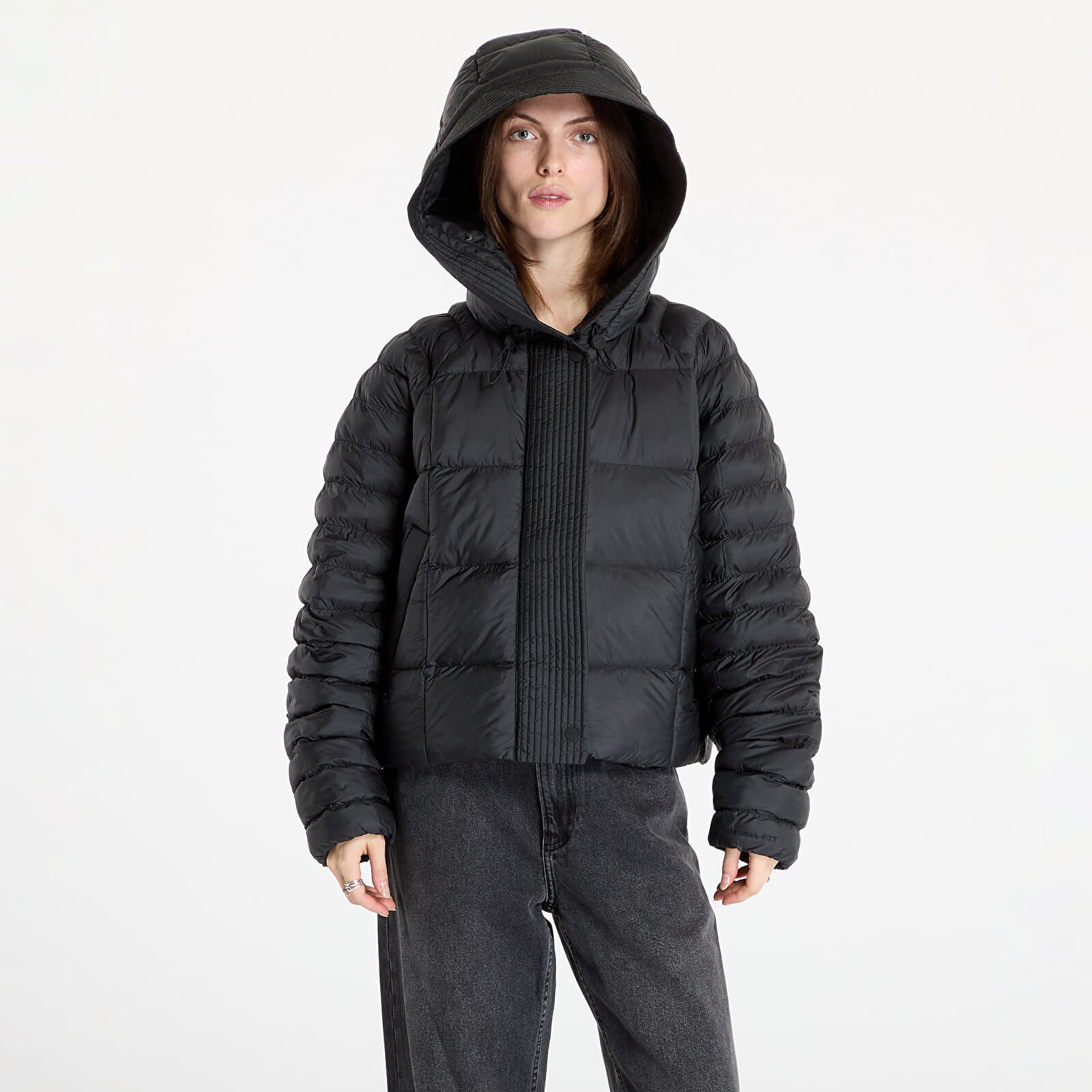 Bunda Nike Sportswear Swoosh Puffer PrimaLoft® Therma-FIT Oversized Hooded Jacket Black/ White XL