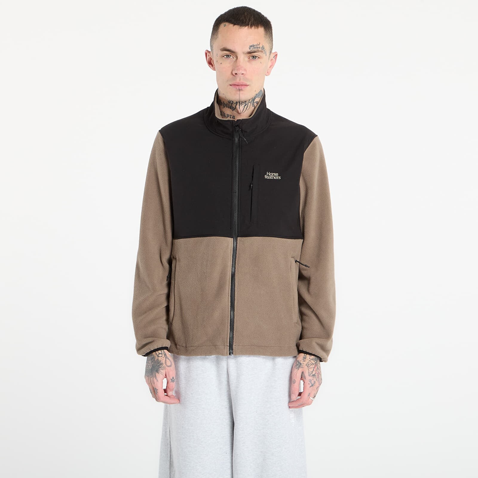 Mikina Horsefeathers Duval Fleece Sweatshirt Taupe S