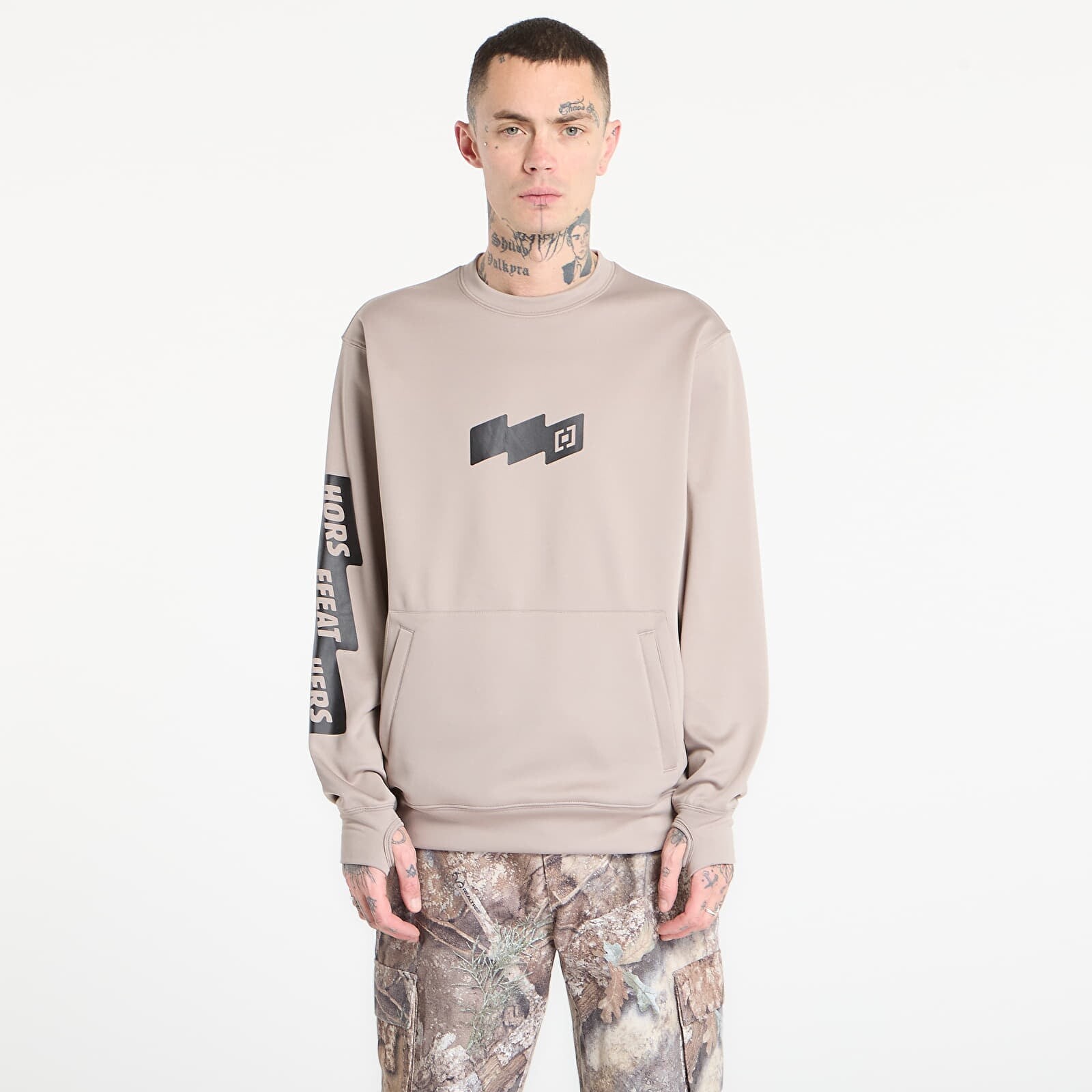 Mikina Horsefeathers Morten Sweatshirt Taupe L
