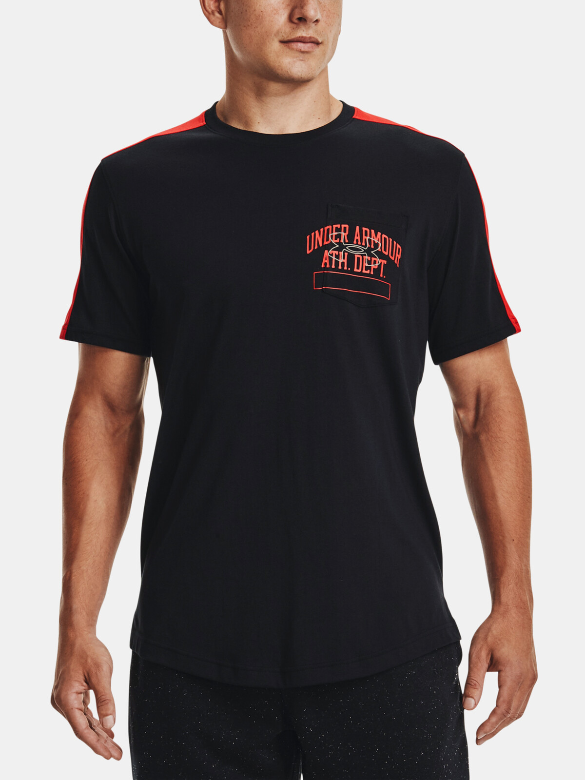 Under Armour T-Shirt UA Athletic Dept Pocket Tee-BLK - Mens
