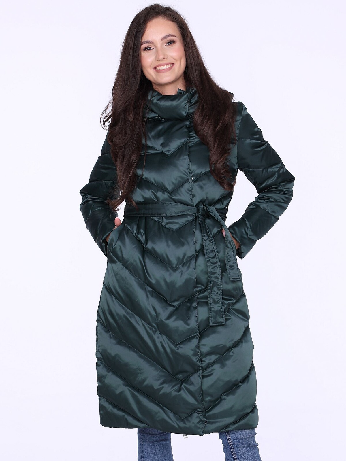 PERSO Woman's Long tied down coat for women
