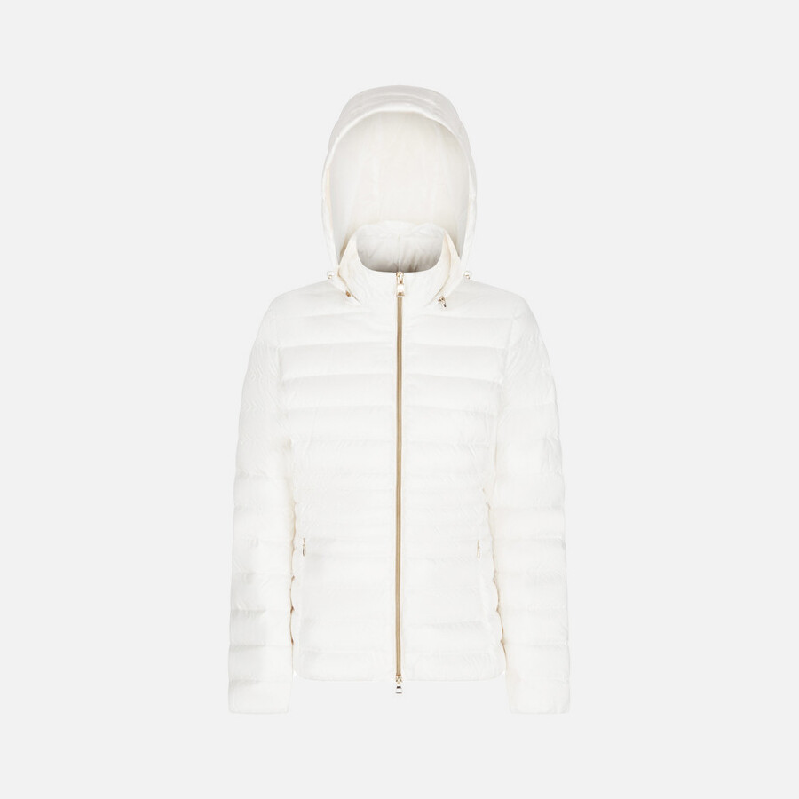 White Women's Quilted Jacket Geox Jaysen - Women's