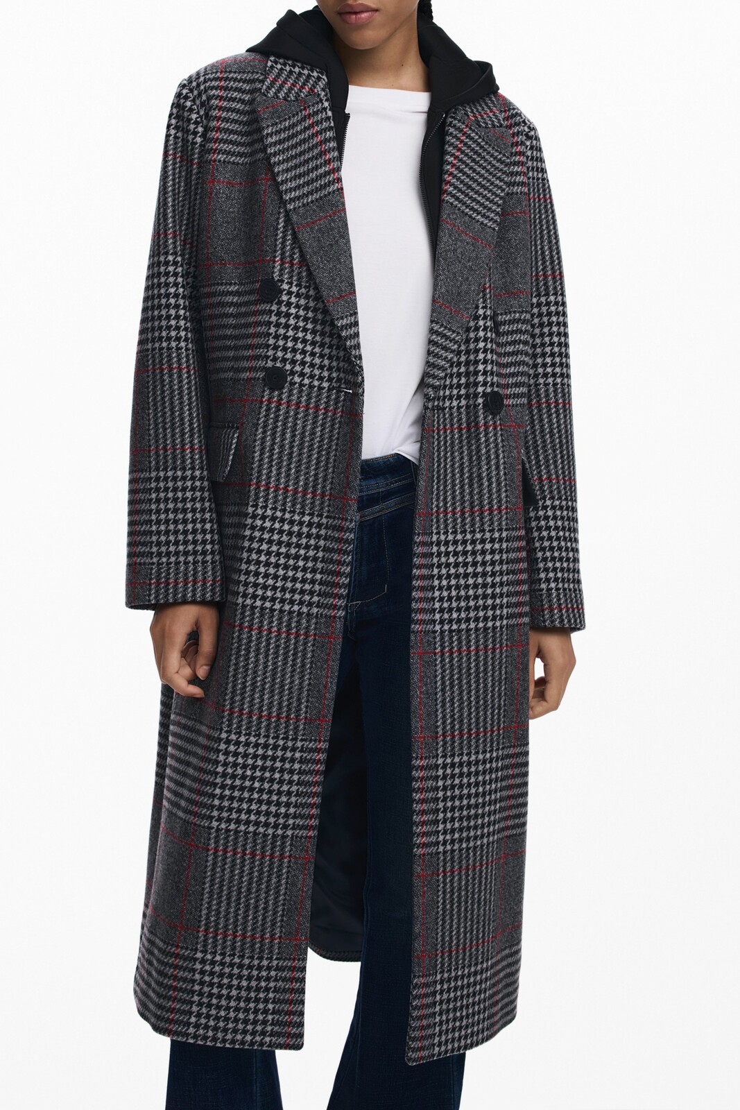 Dámsky šedý kabát Desigual