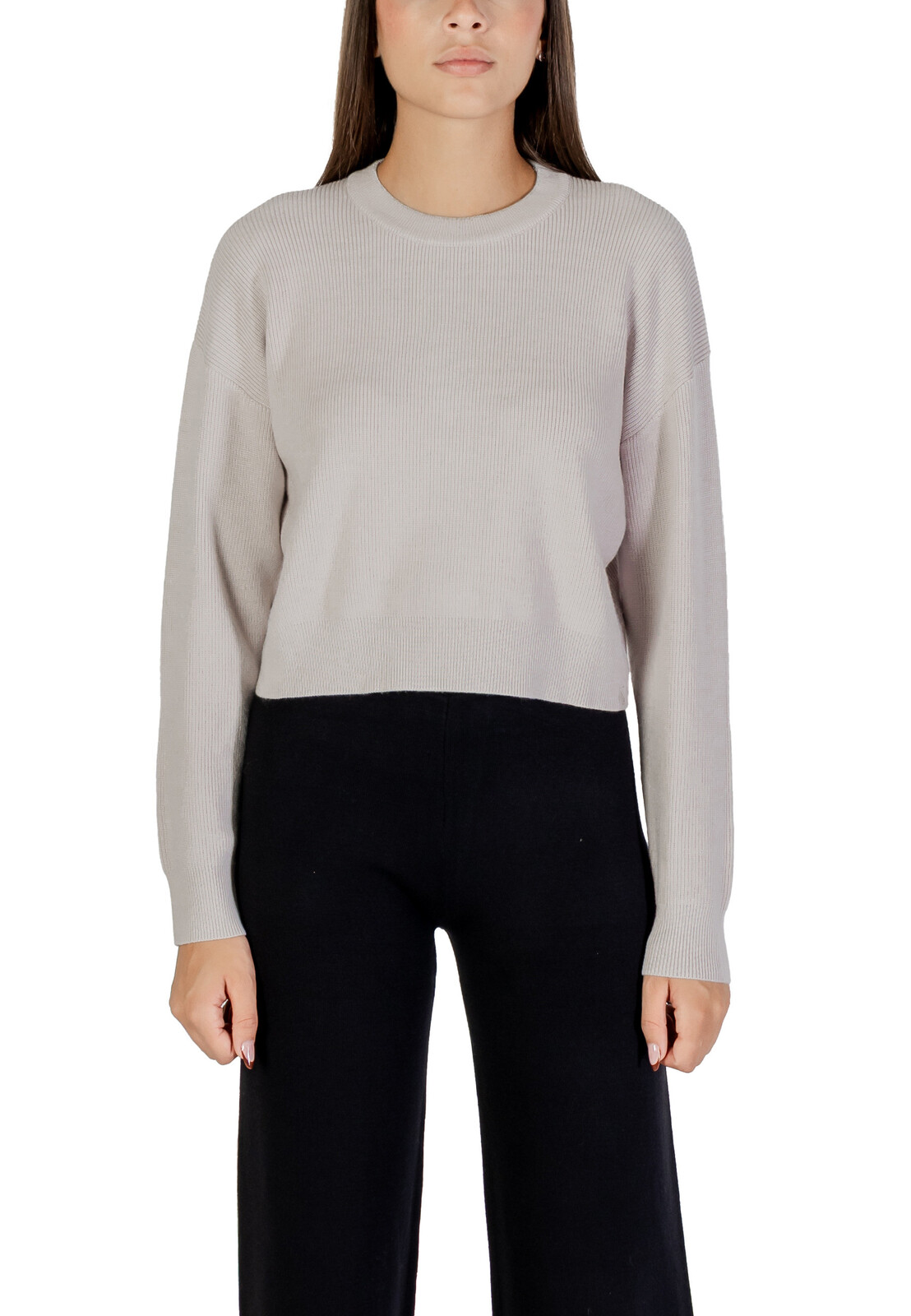 Dámsky basic sveter s dlhými rukávmi