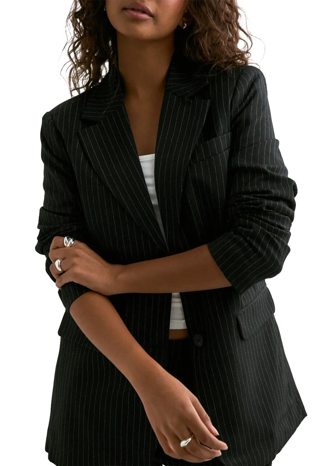 Dámske sako s prúžkami