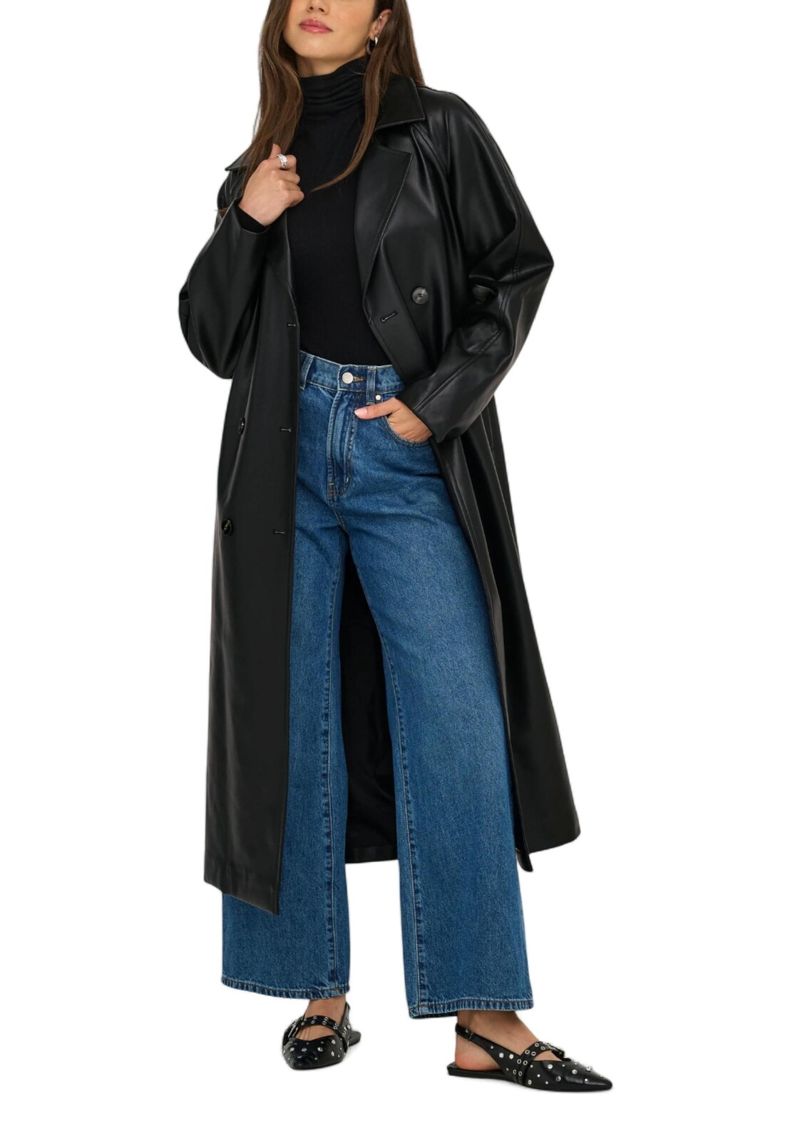 Dámsky kožený kabát Only