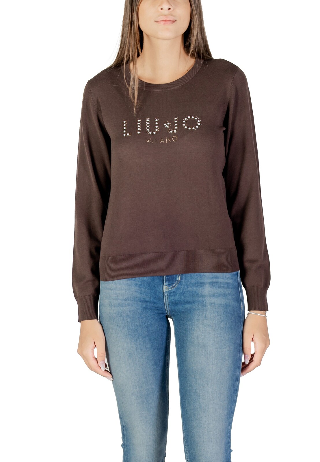 Hnedý sveter Liu Jo s dlhými rukávmi