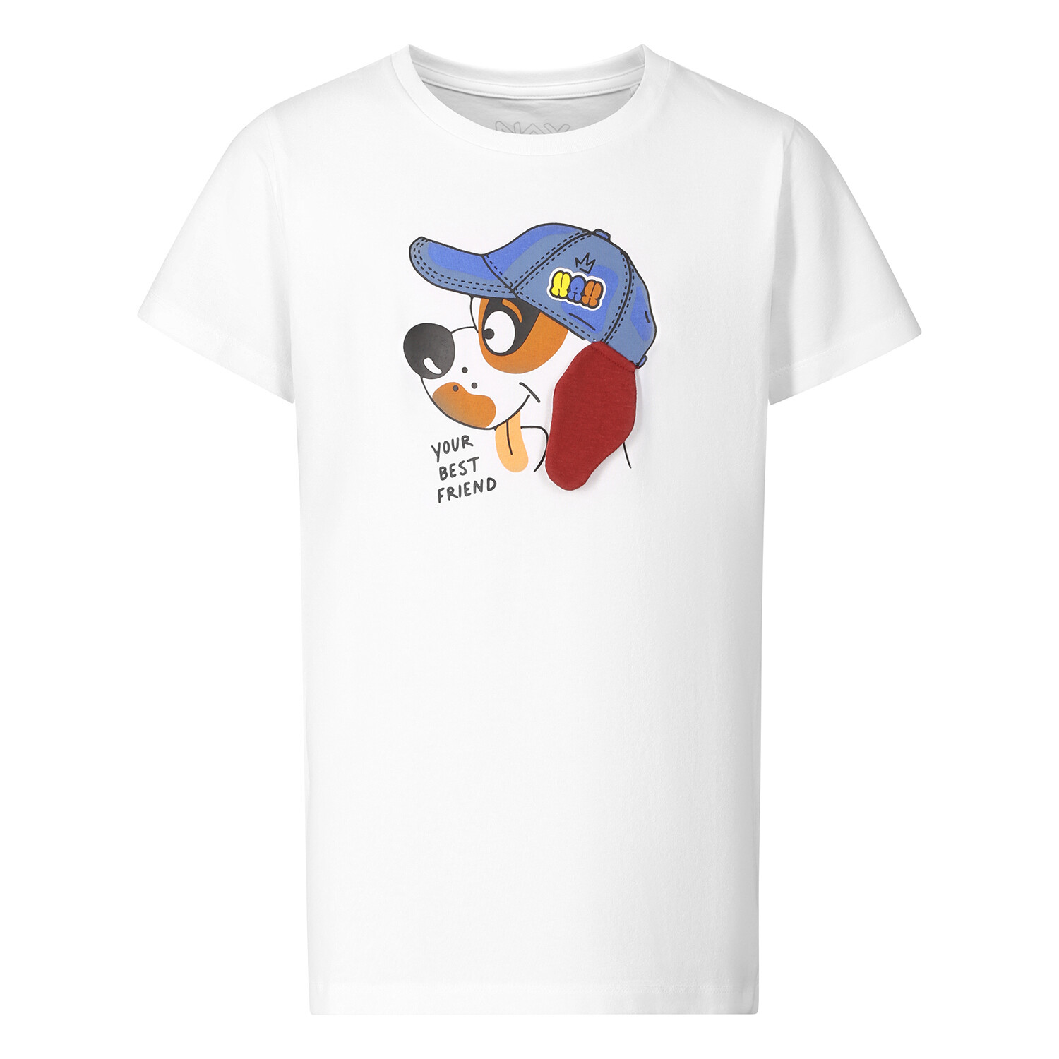 Detské bavlnené tričko NAX WERVO biele