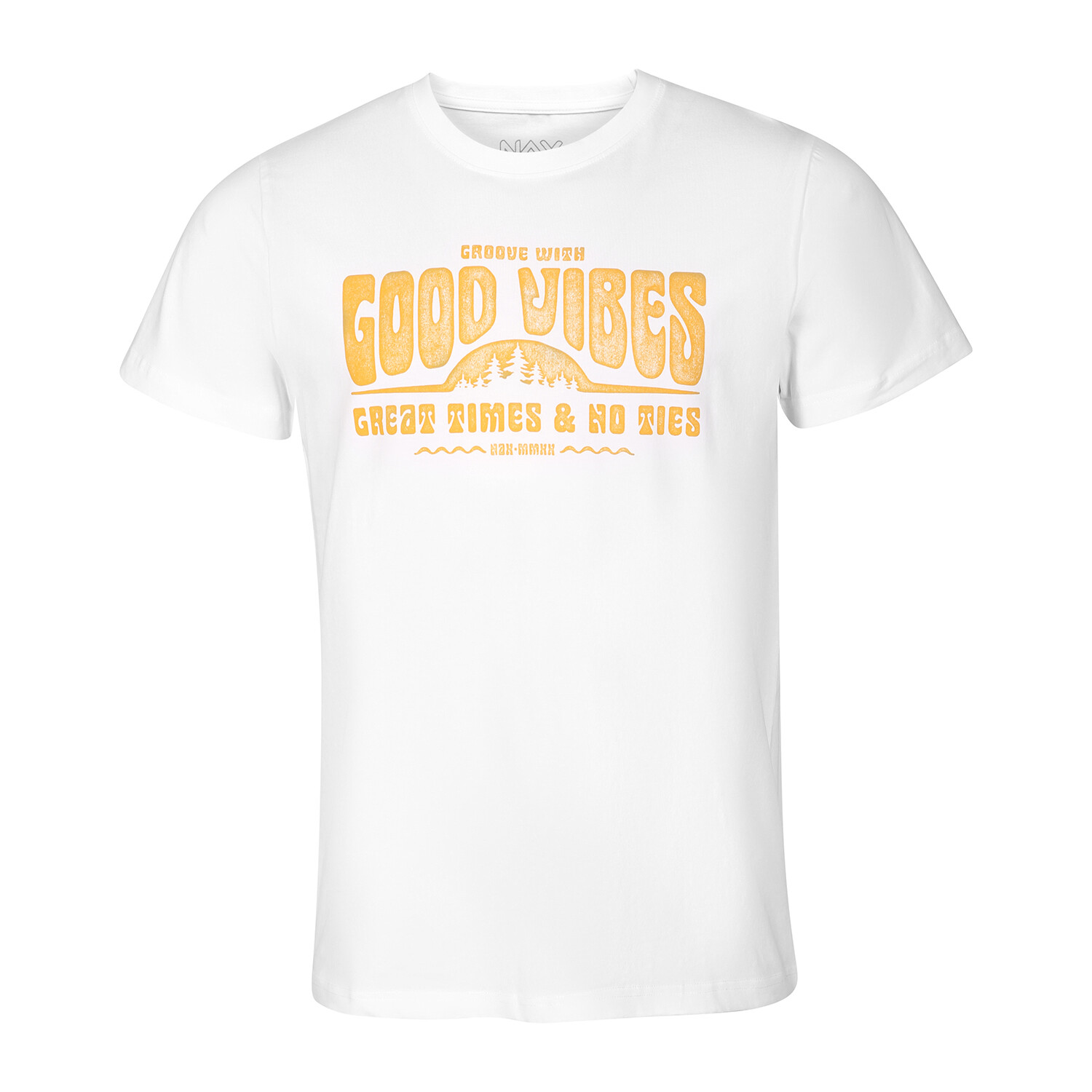 Pánske bavlnené tričko NAX OKAM biele