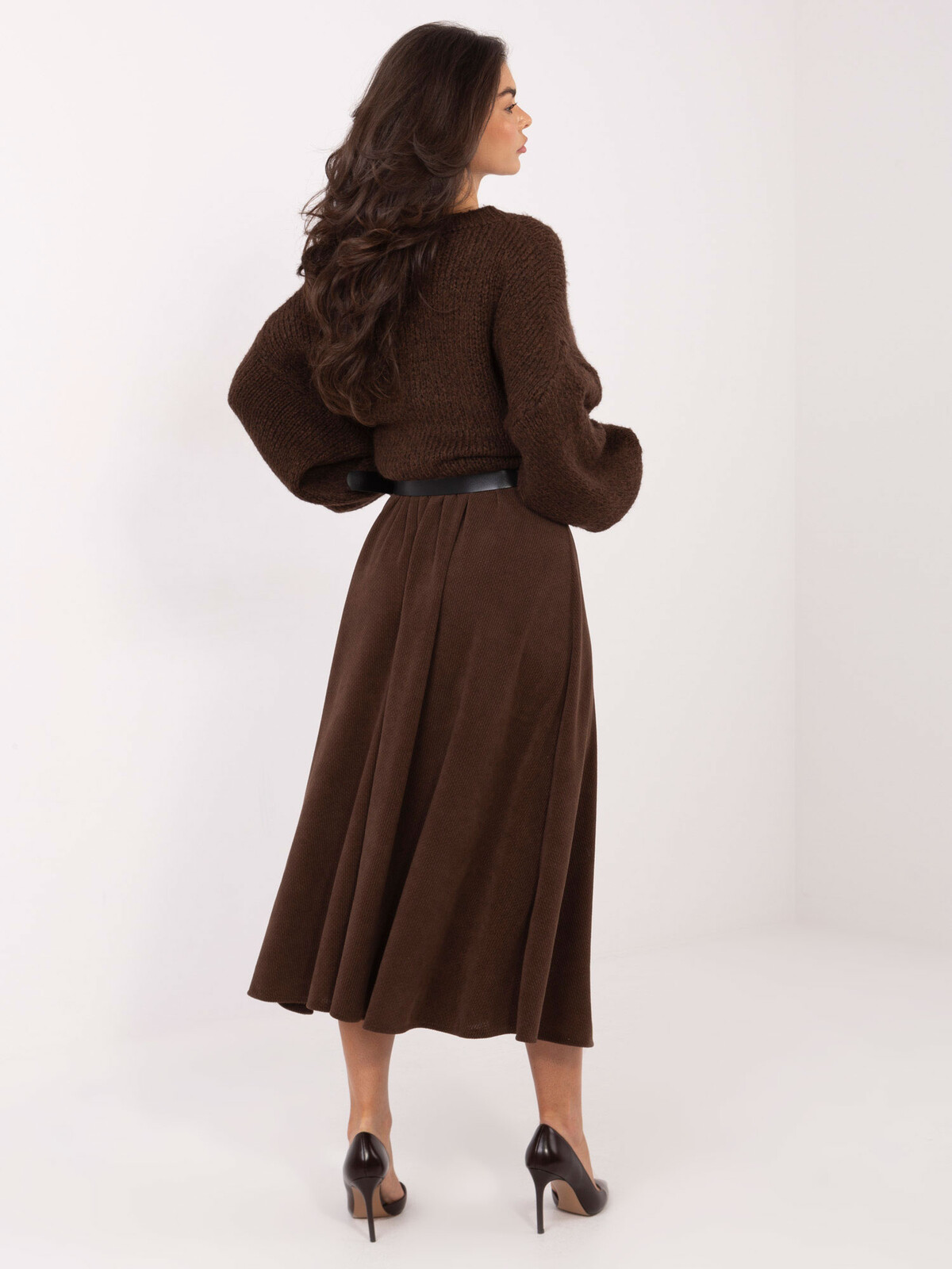 Hnedá áčková sukňa