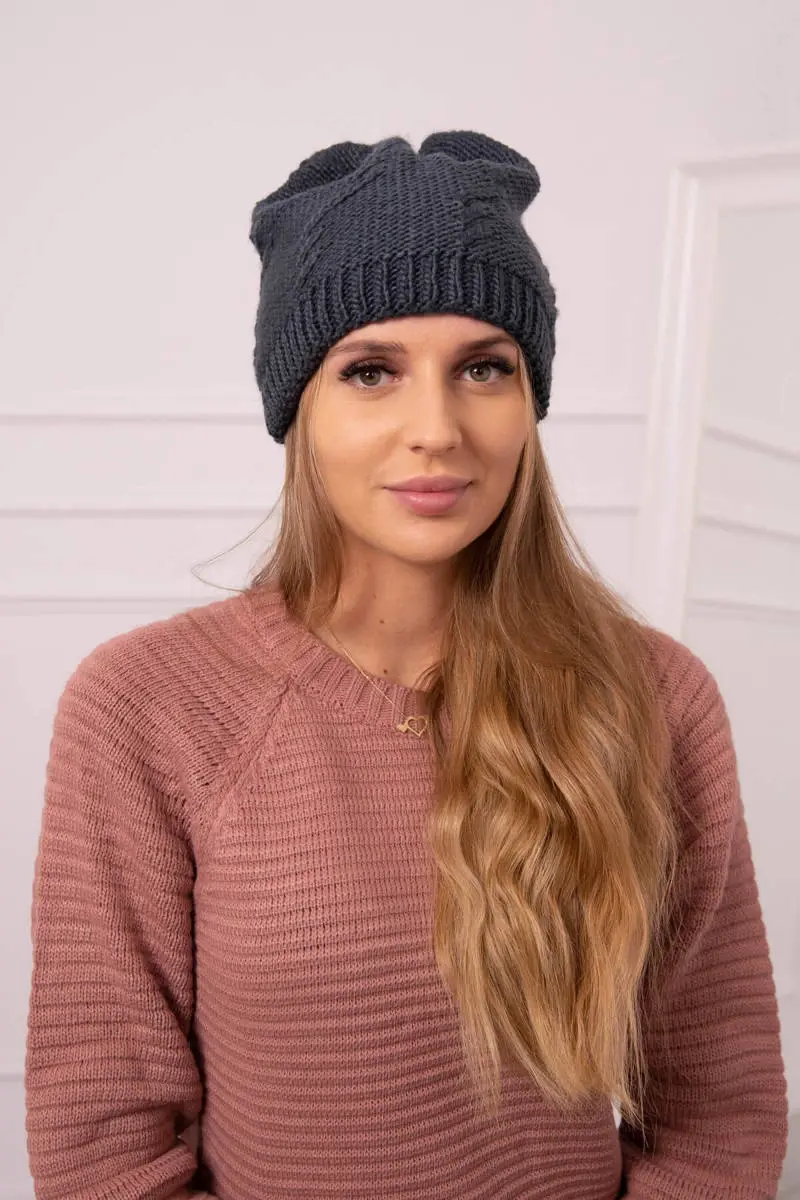 Dámska čiapka Lorena K377 grafitová