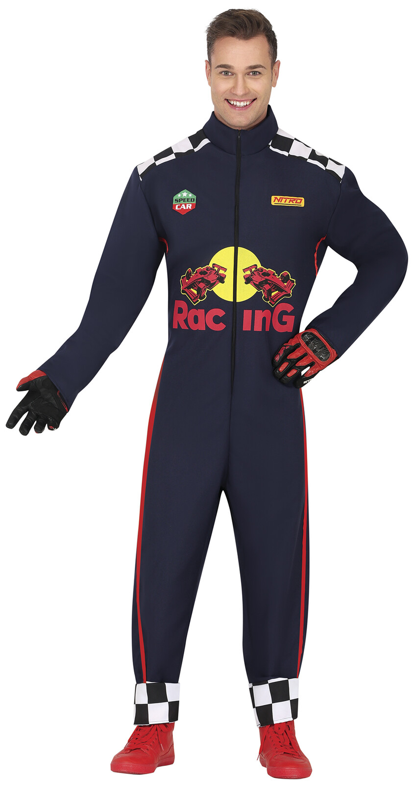 Guirca Pánsky kostým - Jazdec formuly Veľkosť - dospelý: M