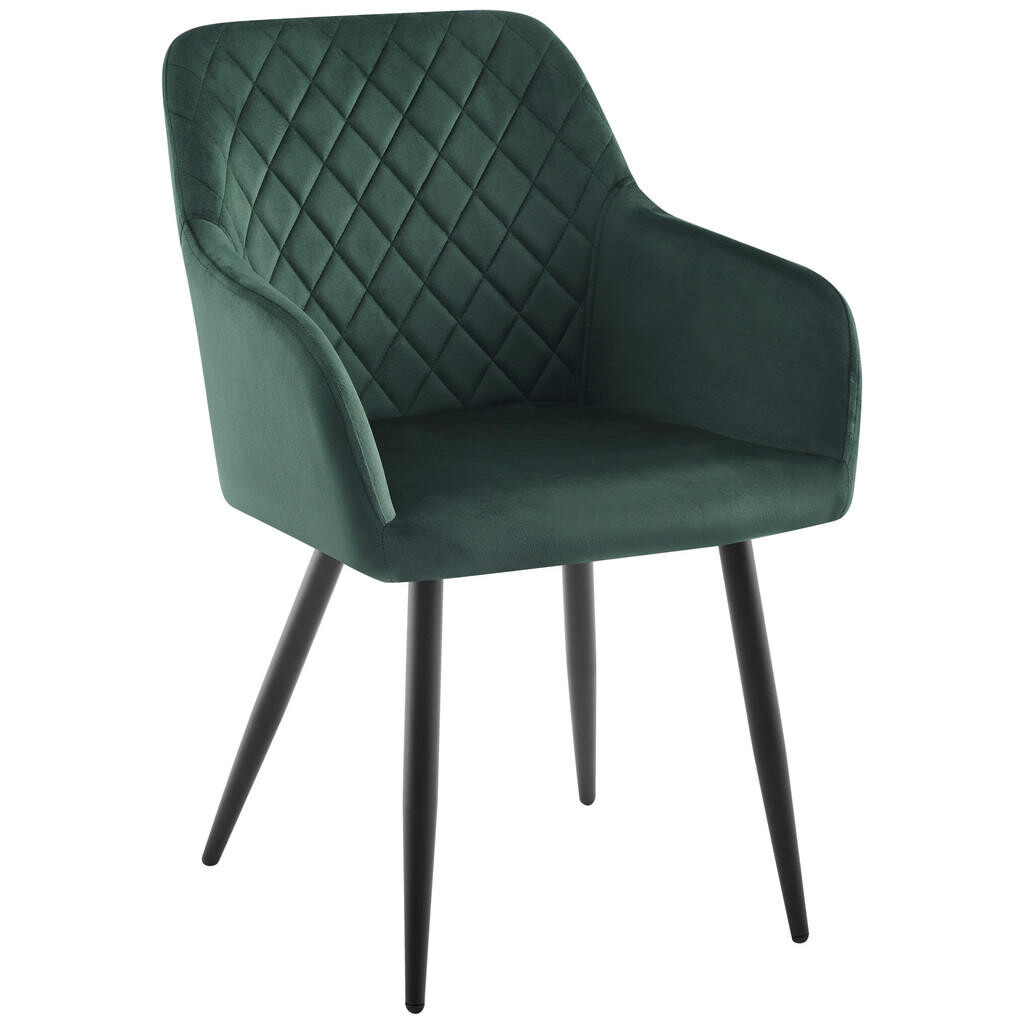 Ti'me STOLIČKA S PODRÚČKAMI, železo, tkaná textília, čierna, tmavozelená