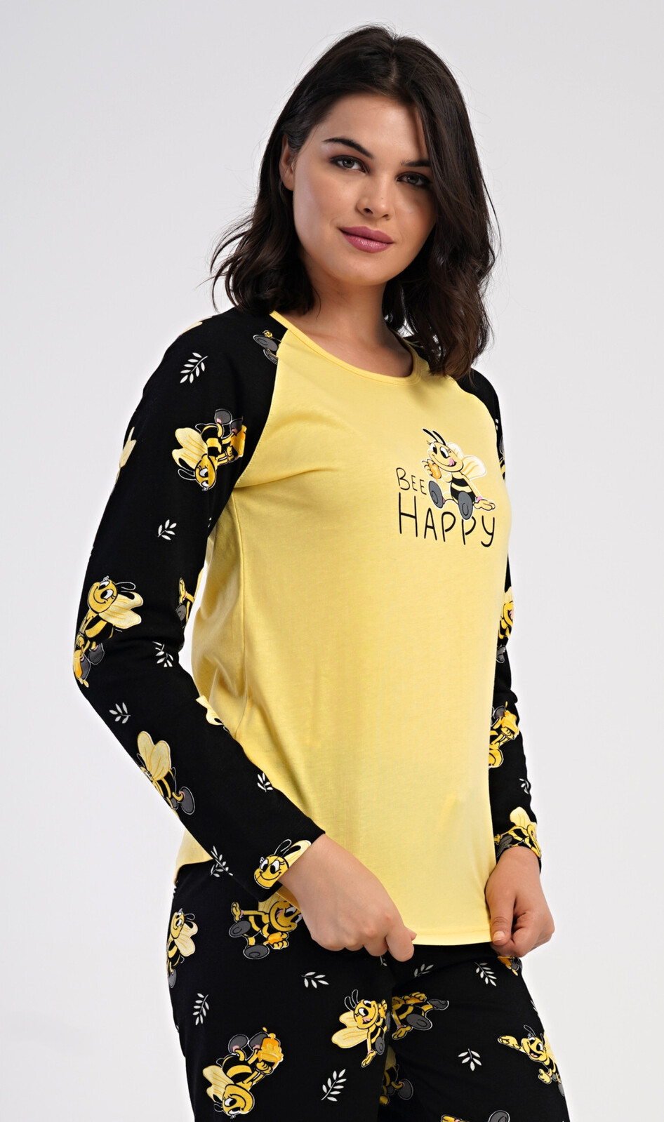 Dámske dlhé pyžamo Bee žlutá M