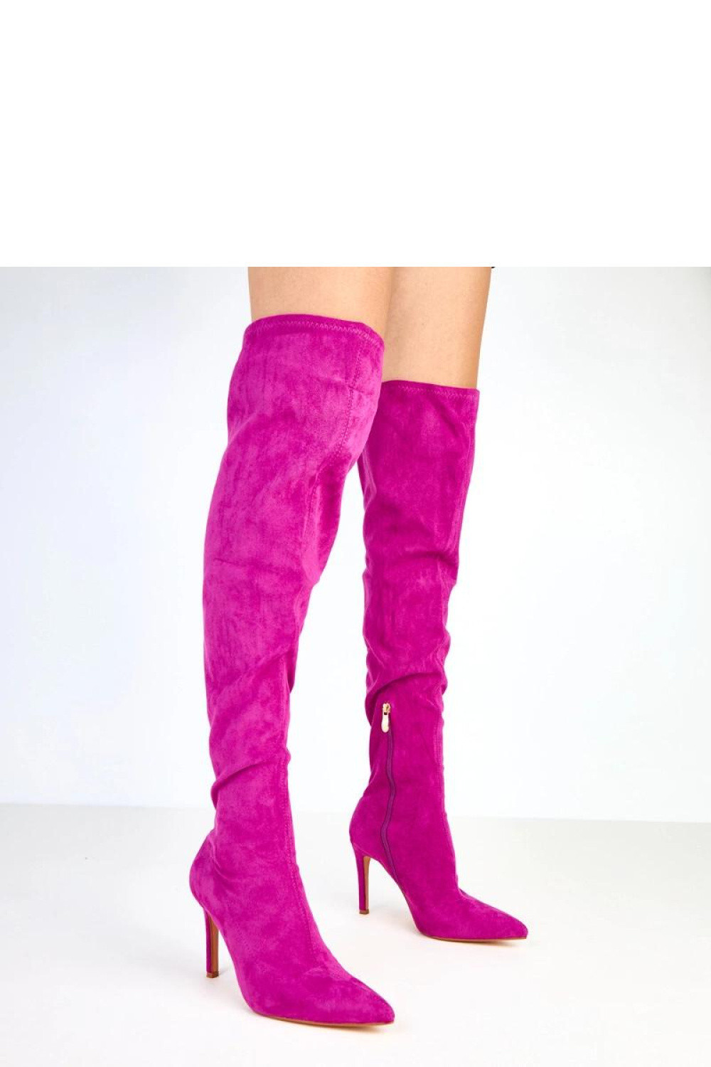 Dámske čižmy na vysokom podpätku AX-123 Fuchsia - COMER 39 fuchsie