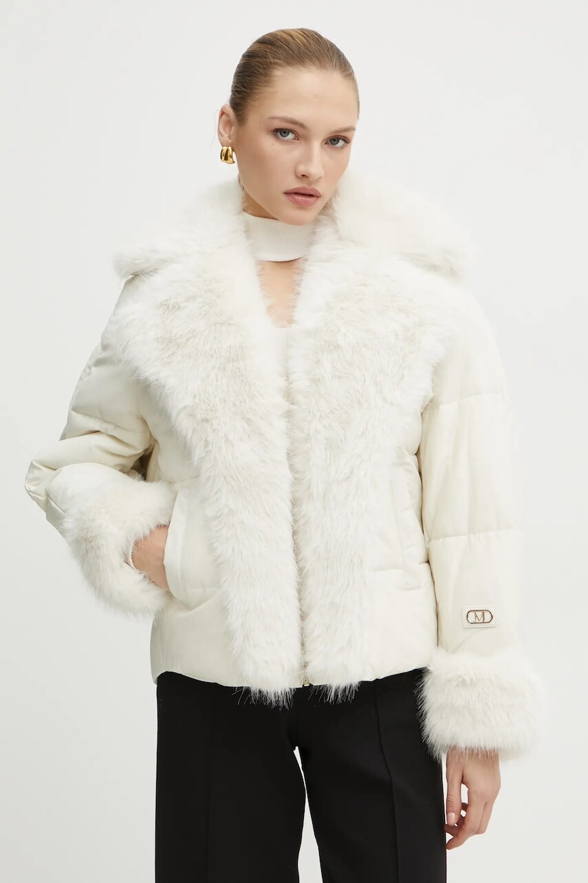 Bunda Marciano by Guess ZOE dámska, béžová farba, zimná, 4BGL15 7188A