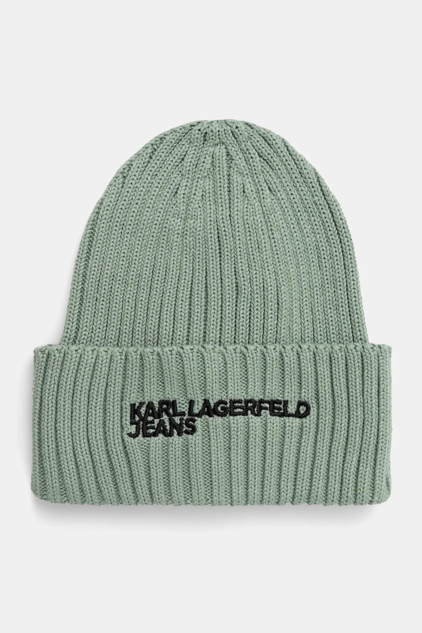 Čiapka Karl Lagerfeld Jeans zelená farba, A1W33004