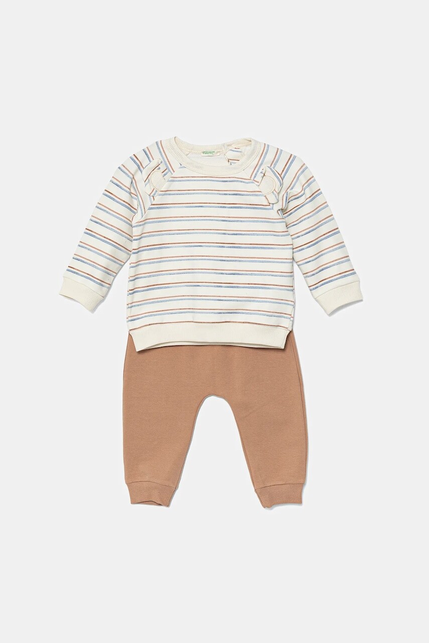 Tepláková súprava pre bábätká United Colors of Benetton hnedá farba, 37TGAK00J