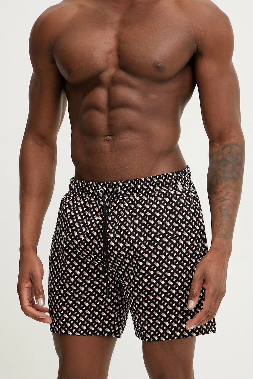 Plavkové šortky BOSS Manu new čierna farba, 50515720